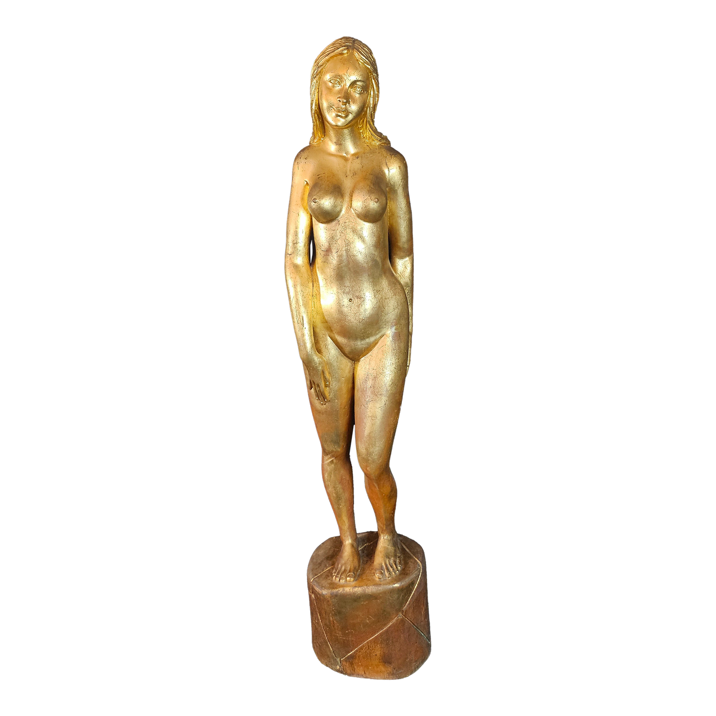 1940s Gold Woman Sculpture
