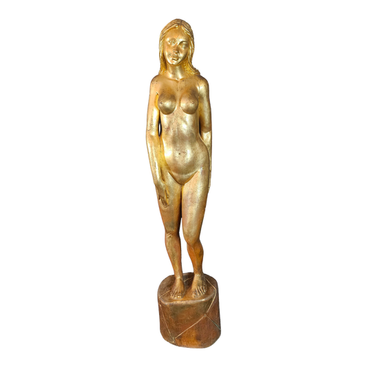 1940s Gold Woman Sculpture