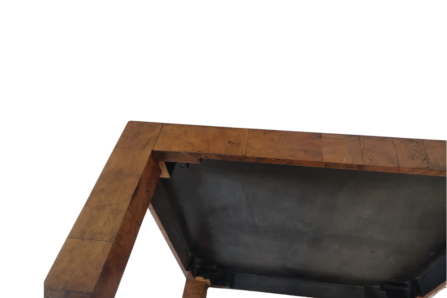 Burl Walnut Patchwork Coffee Table in the Style of Paul Evans, Circa 1950s