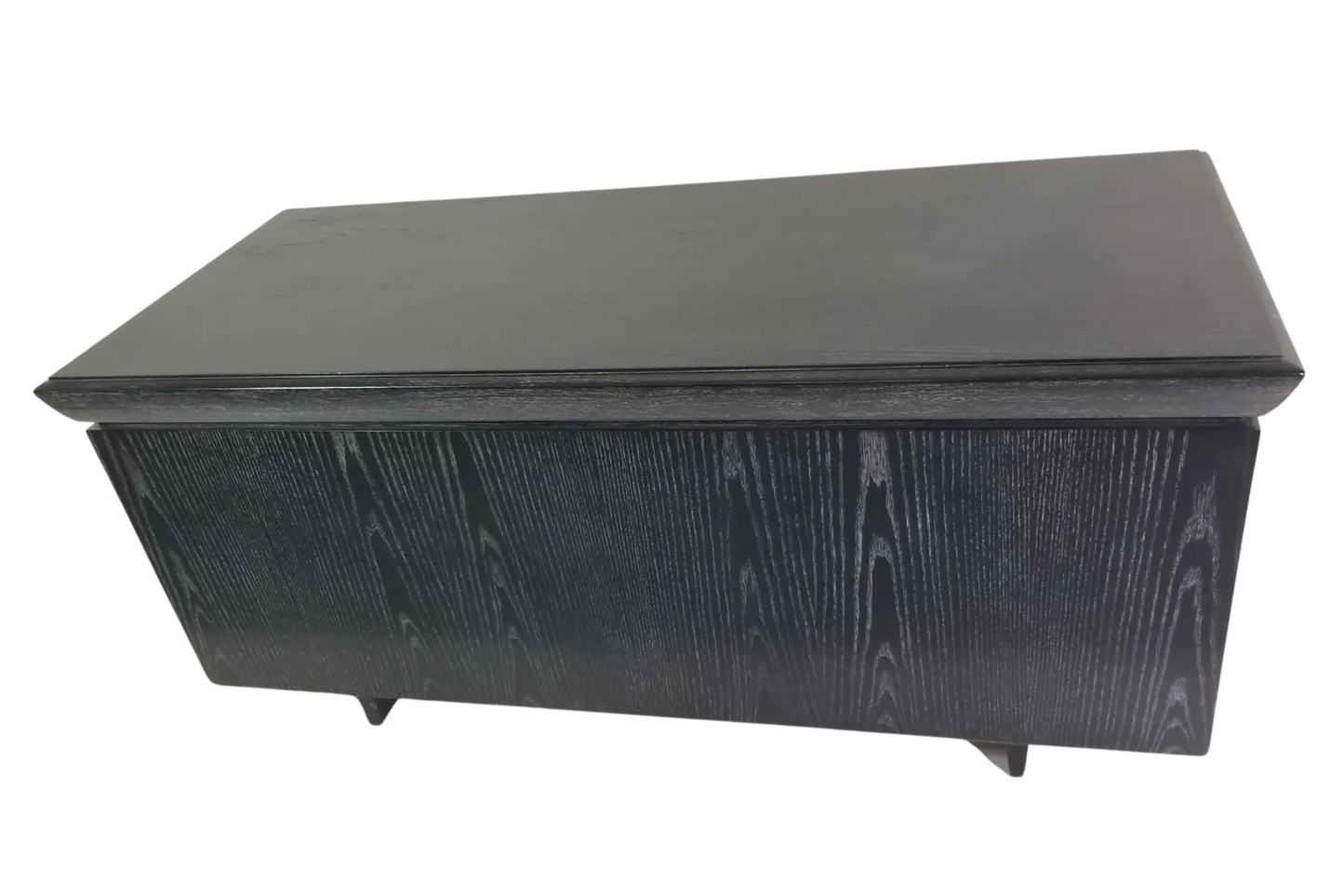 1950s Paul Laszlo Black Wooden Tanker Desk