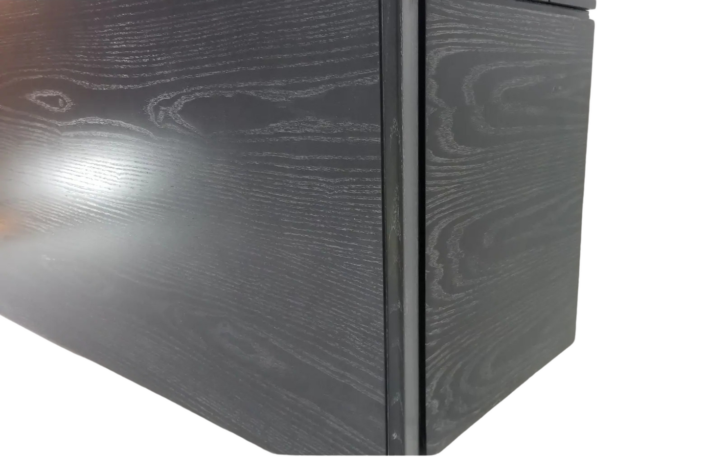 1950s Paul Laszlo Black Wooden Tanker Desk