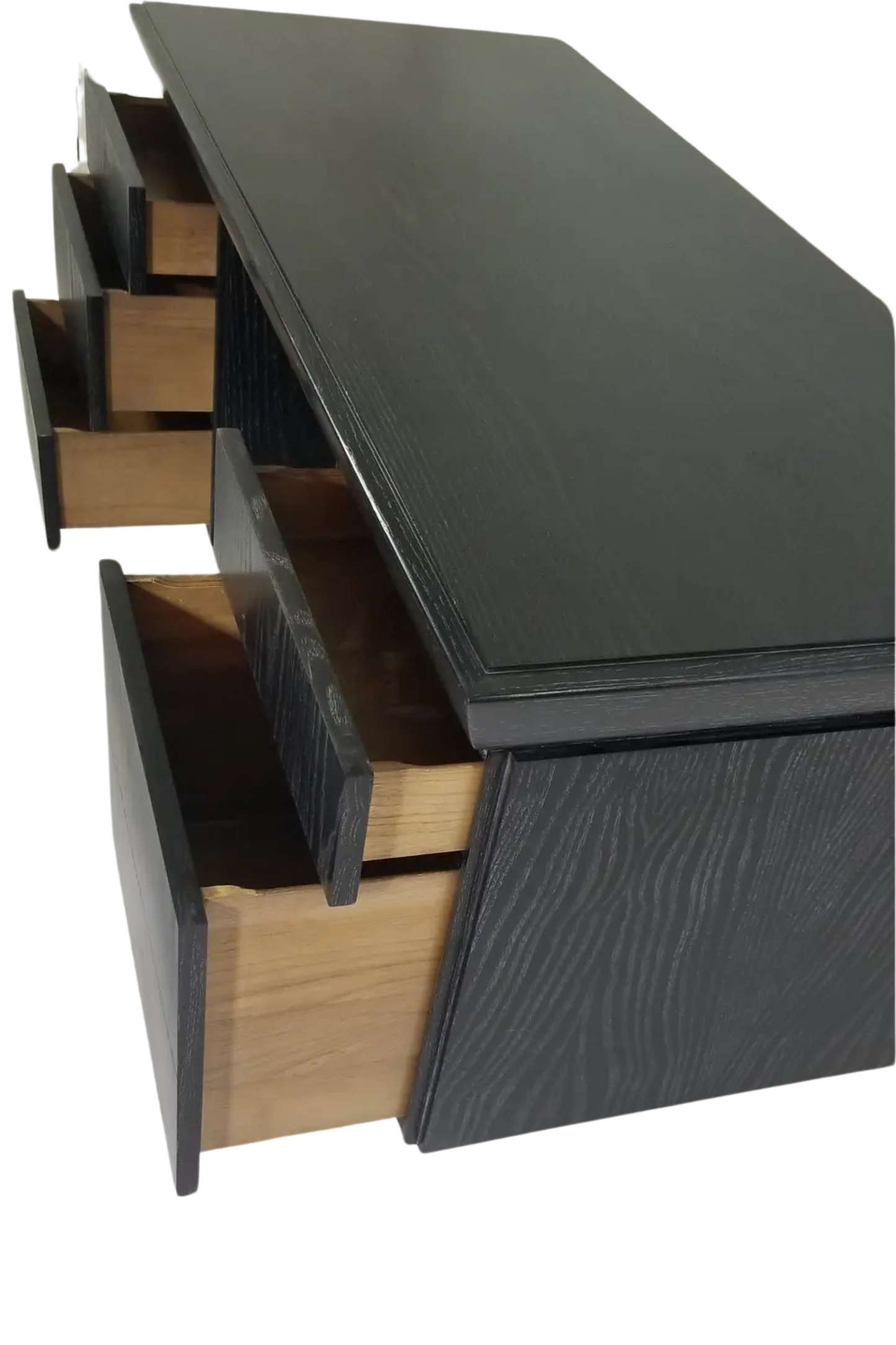 1950s Paul Laszlo Black Wooden Tanker Desk