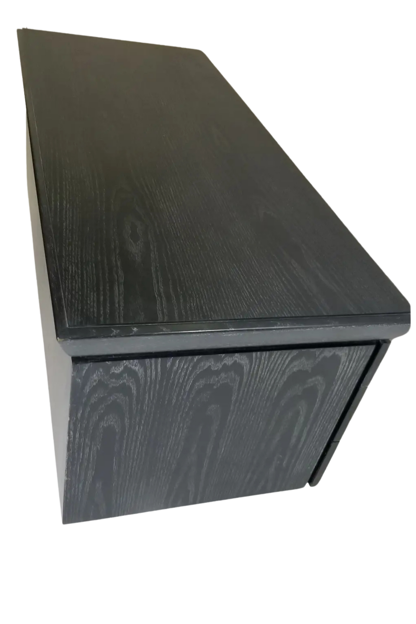 1950s Paul Laszlo Black Wooden Tanker Desk