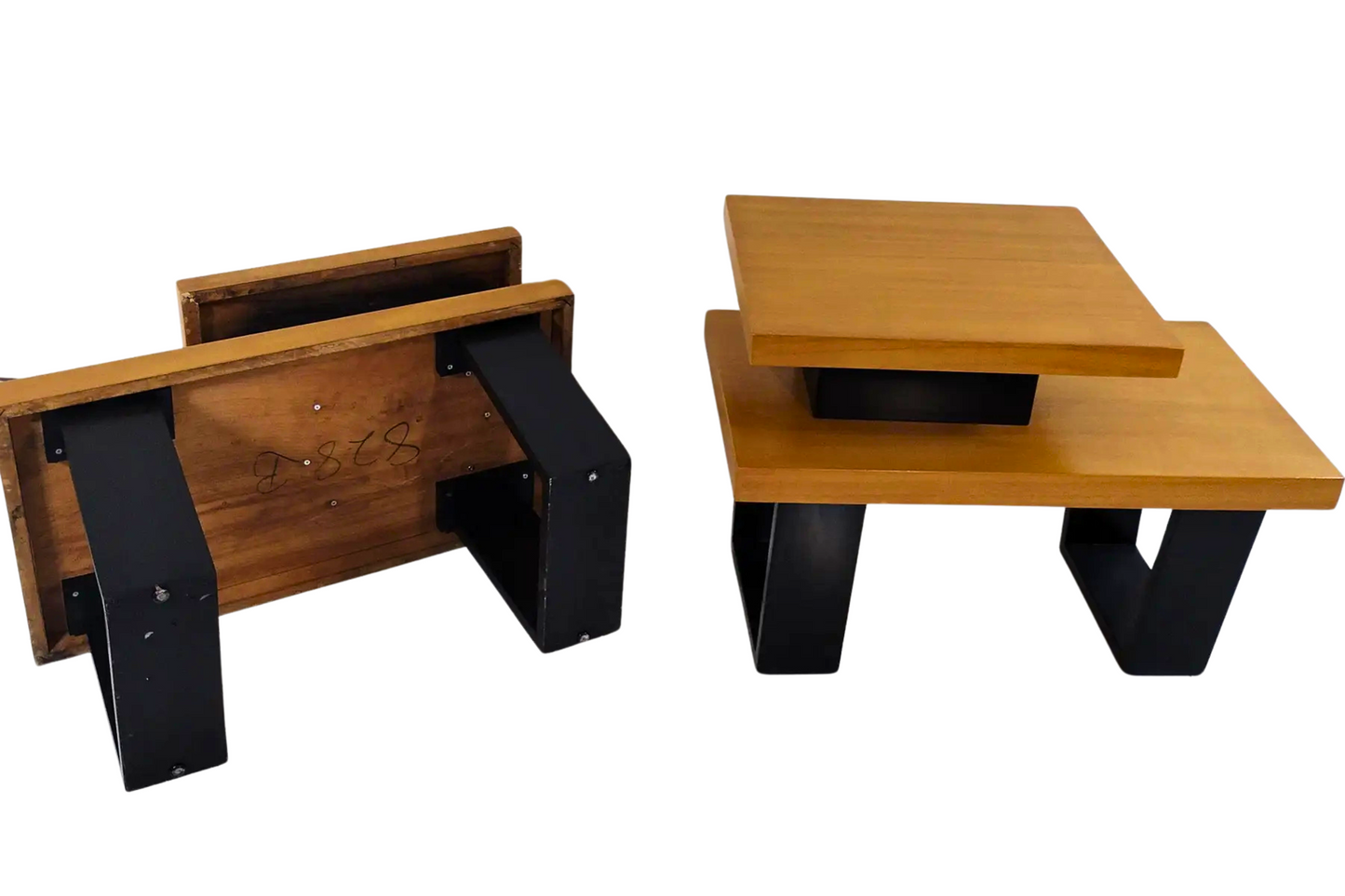 1950s Vintage Step End Tables - Pair