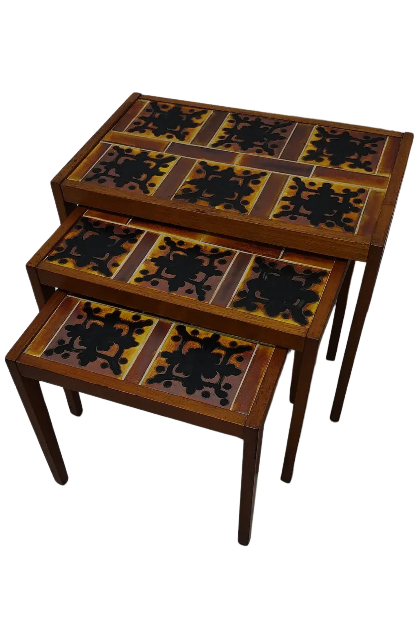 1960s Tile Top Nesting Tables - Set of 3