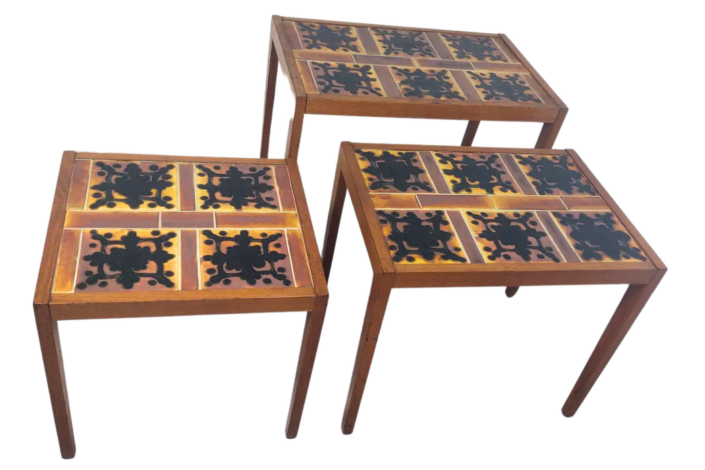 1960s Tile Top Nesting Tables - Set of 3