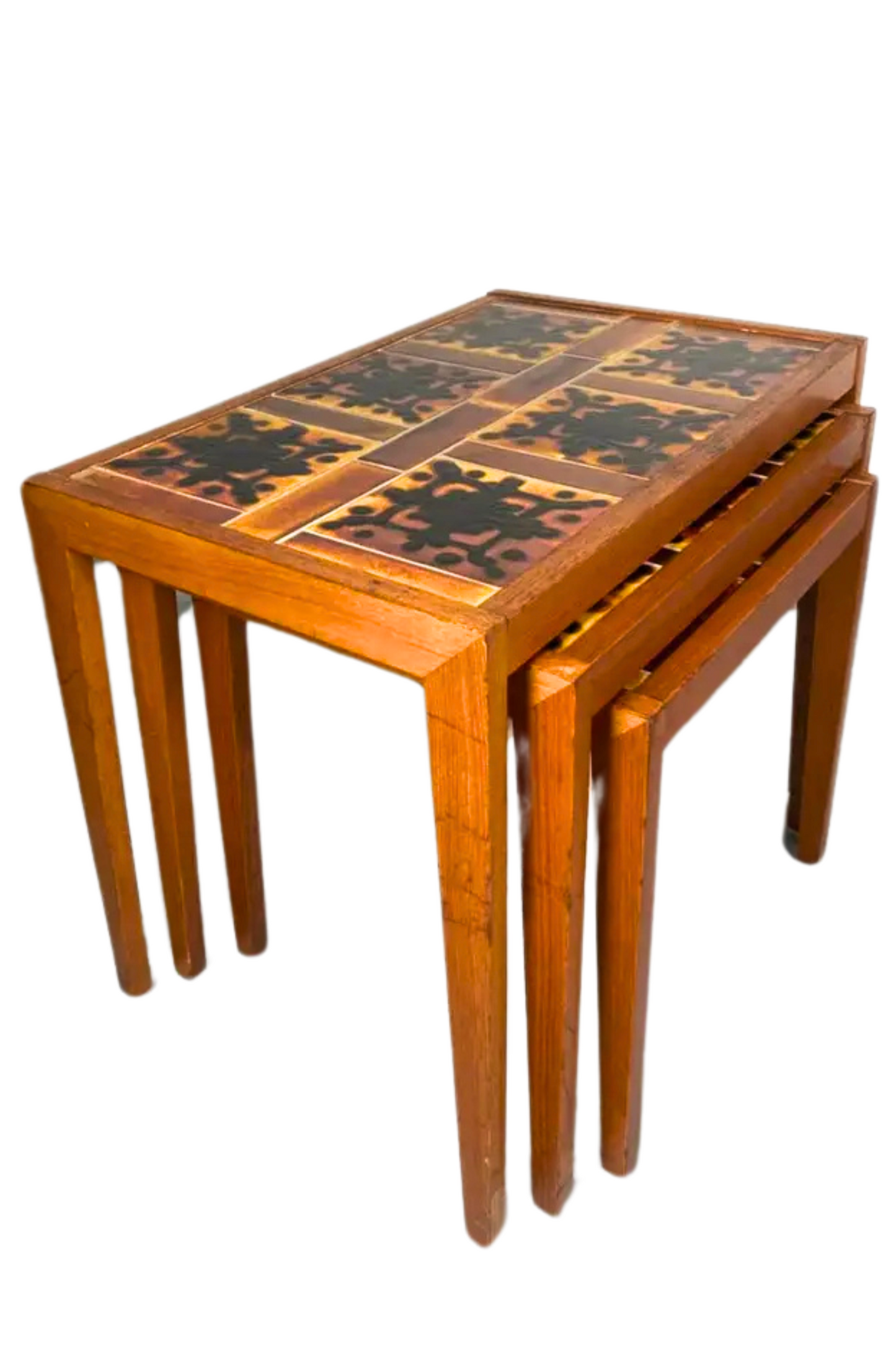 1960s Tile Top Nesting Tables - Set of 3