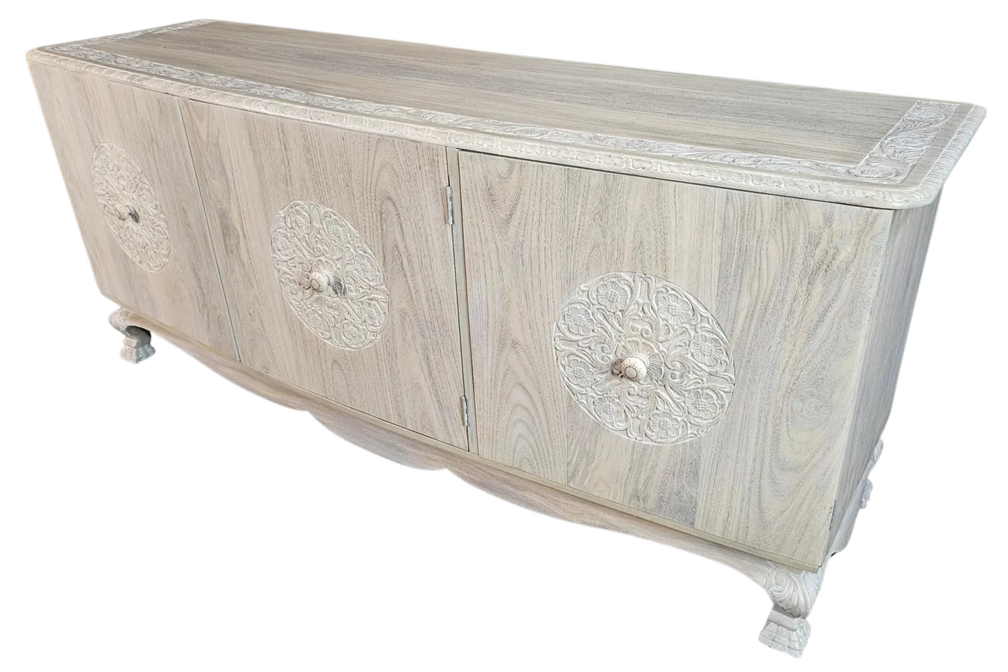 1960s Vintage Bleached Credenza