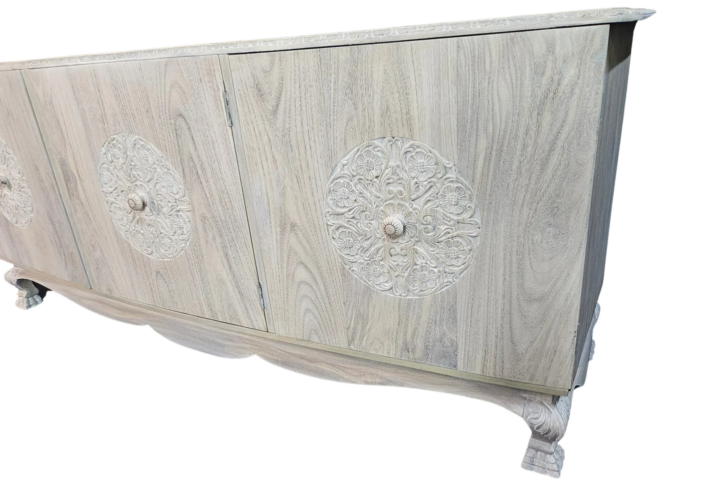 1960s Vintage Bleached Credenza