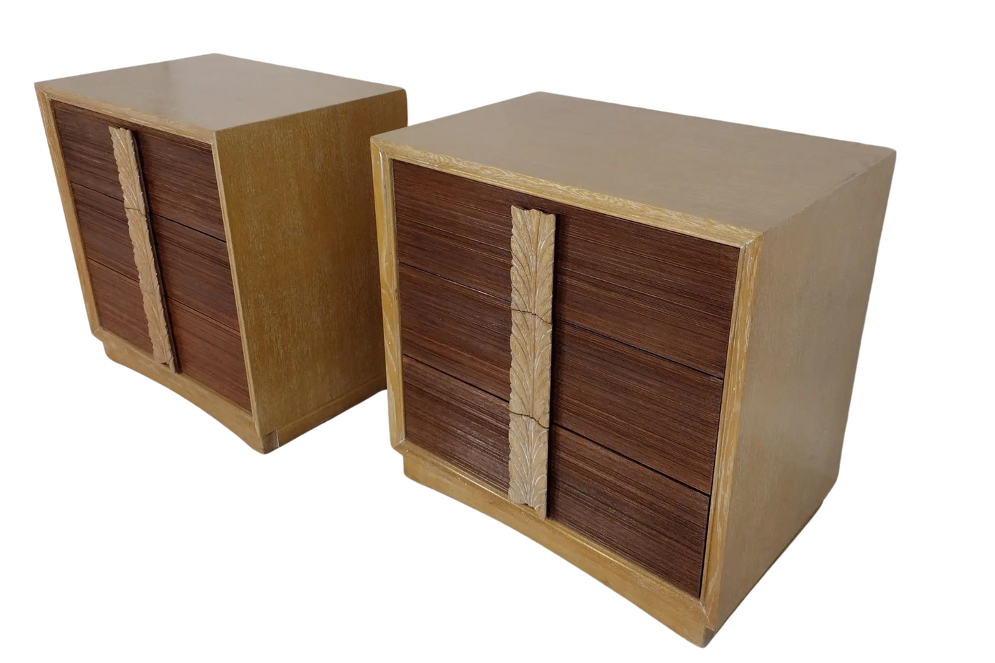 1960s Vintage Oak Chest of Drawers - Pair