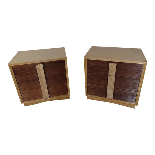 1960s Vintage Oak Chest of Drawers - Pair