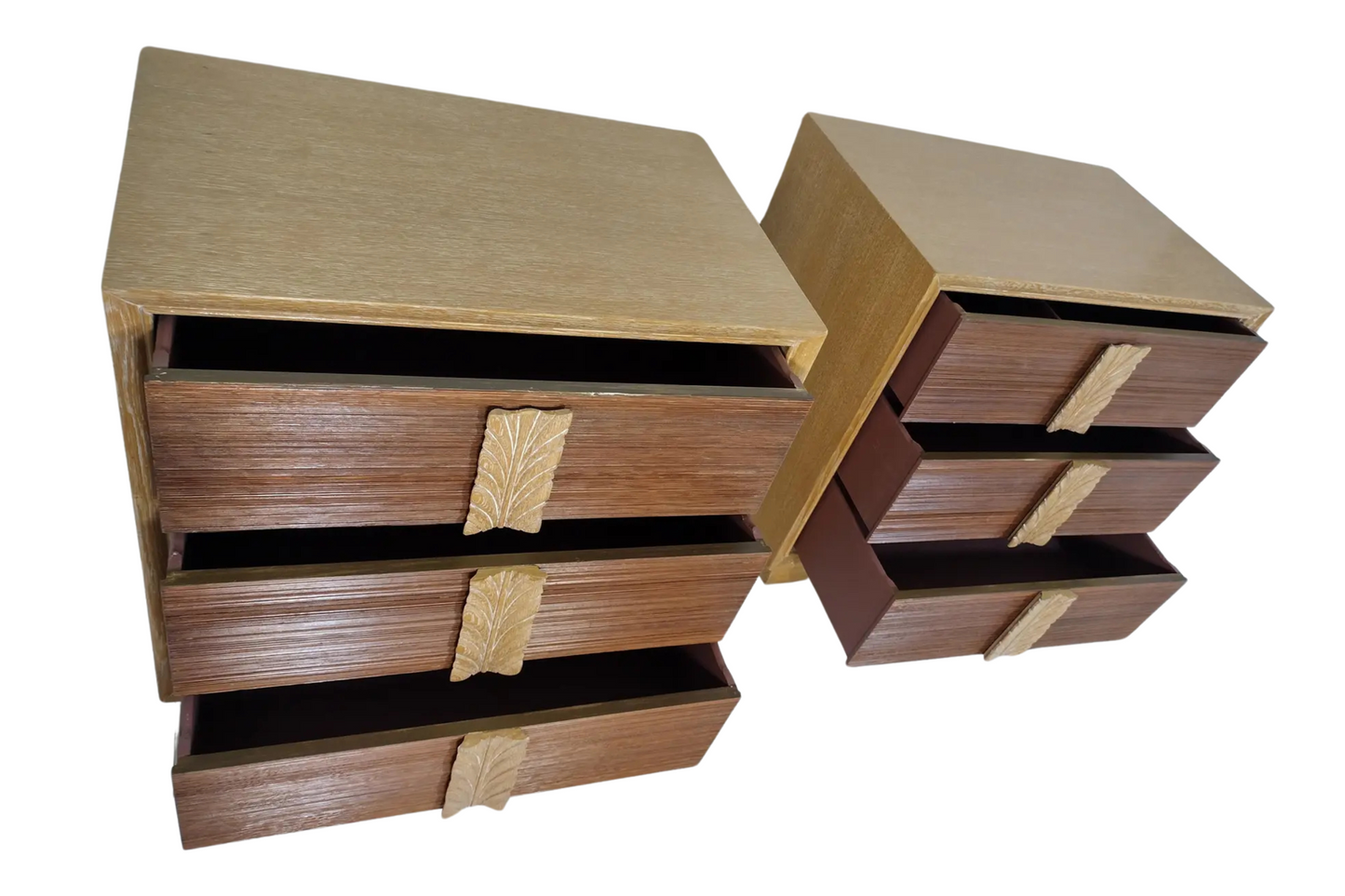 1960s Vintage Oak Chest of Drawers - Pair