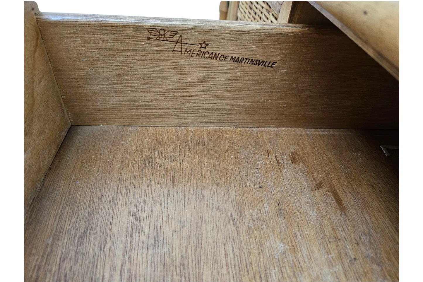 1970s American of Martinsville Rattan Night Stands - Pair