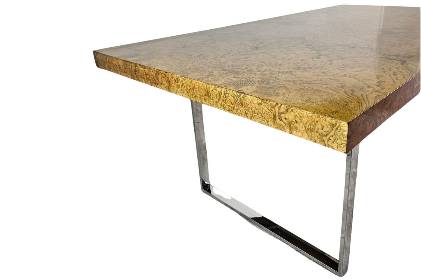 1970s Burl Wood Dining Table