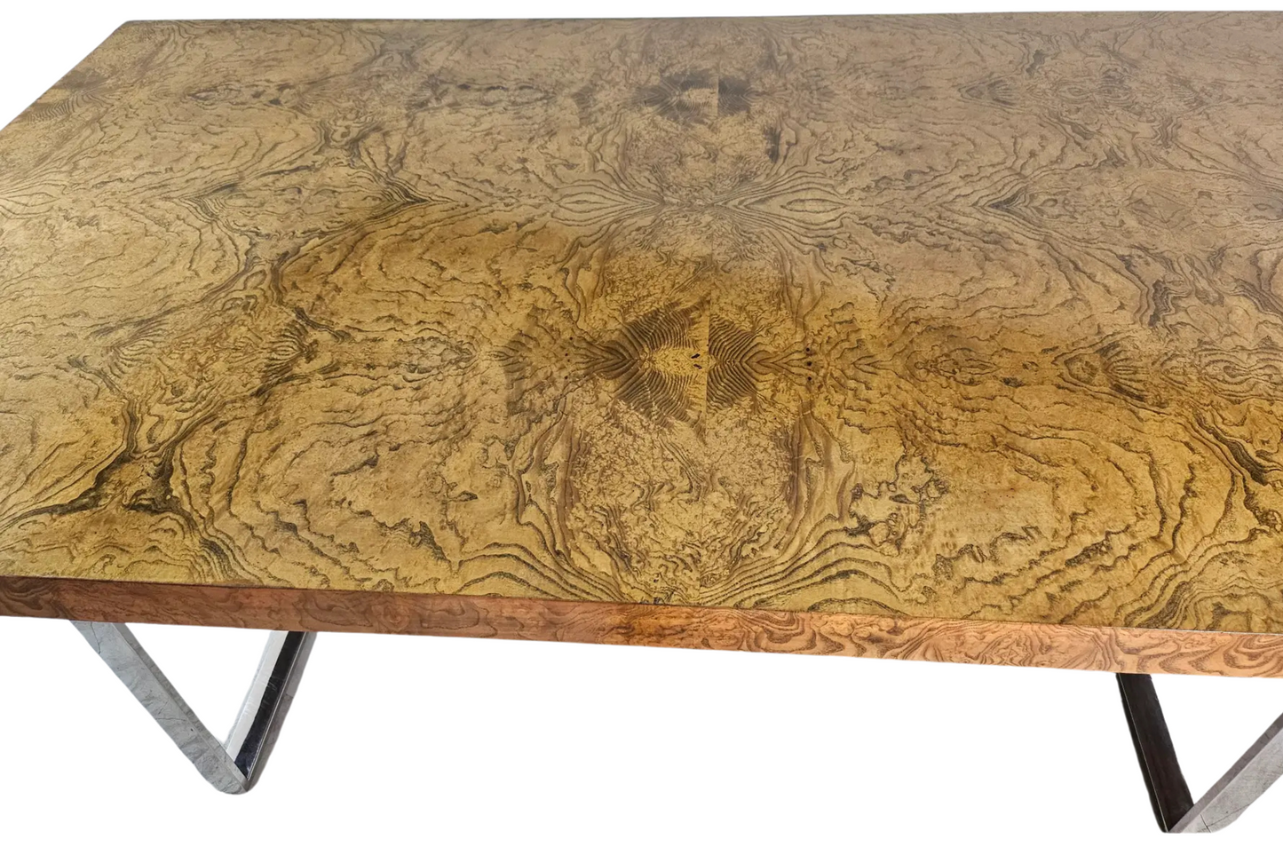1970s Burl Wood Dining Table