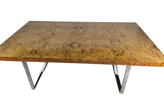 1970s Burl Wood Dining Table