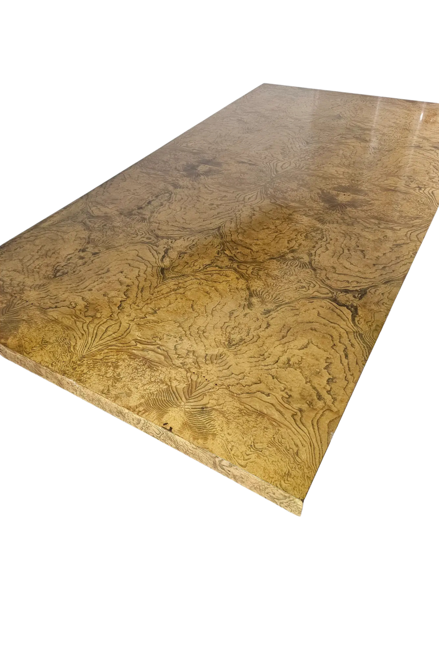 1970s Burl Wood Dining Table