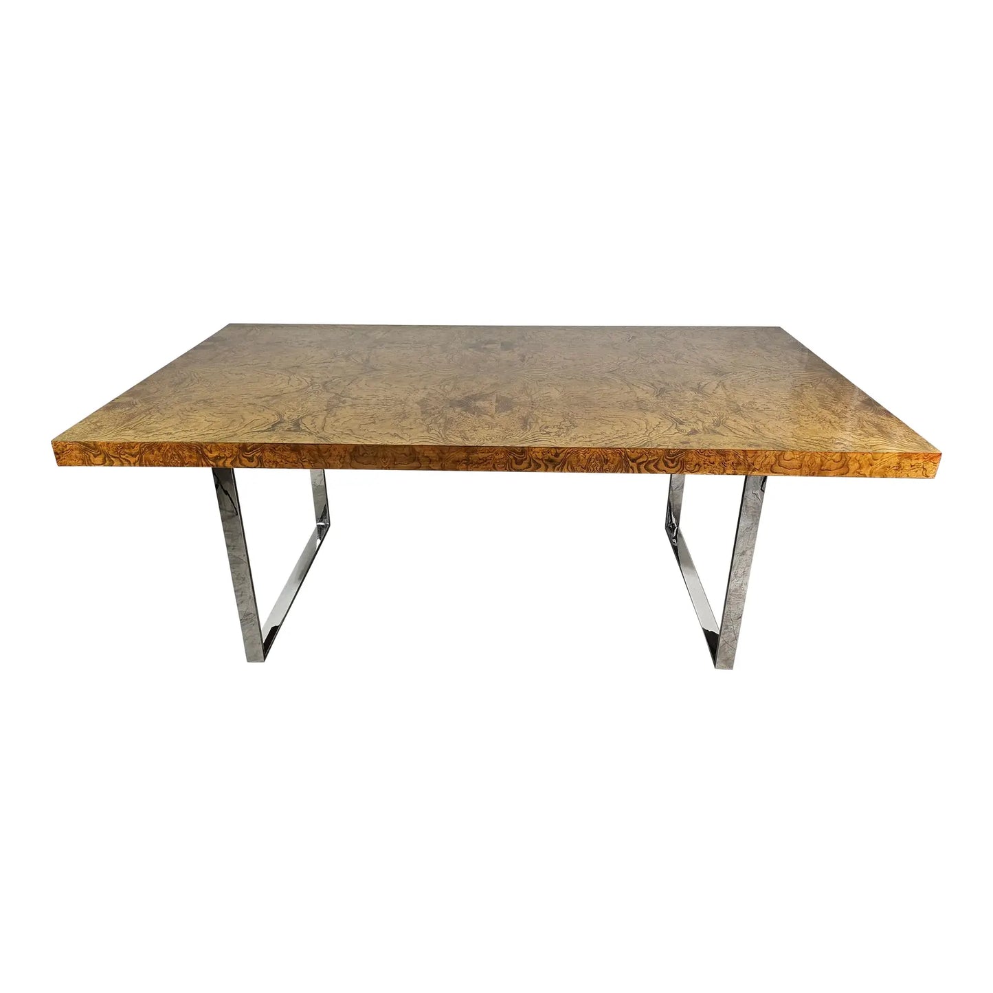 1970s Burl Wood Dining Table