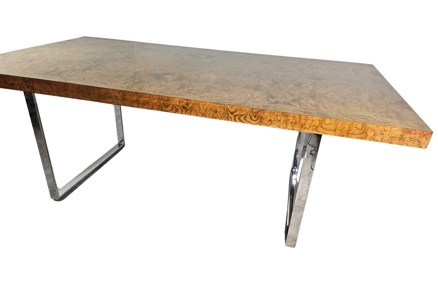 1970s Burl Wood Dining Table