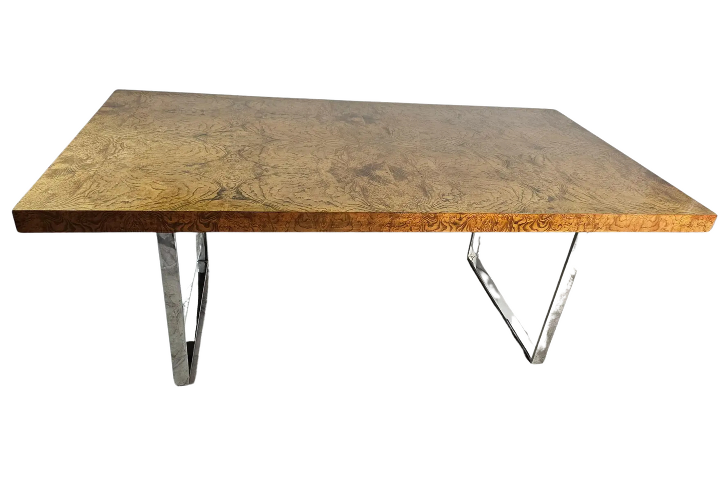 1970s Burl Wood Dining Table