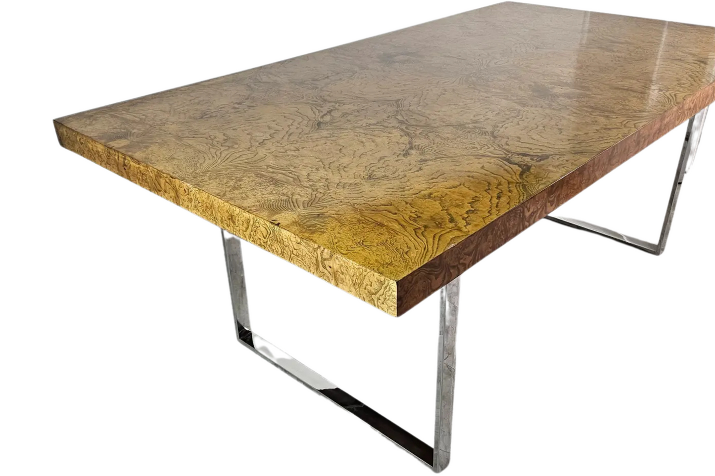 1970s Burl Wood Dining Table