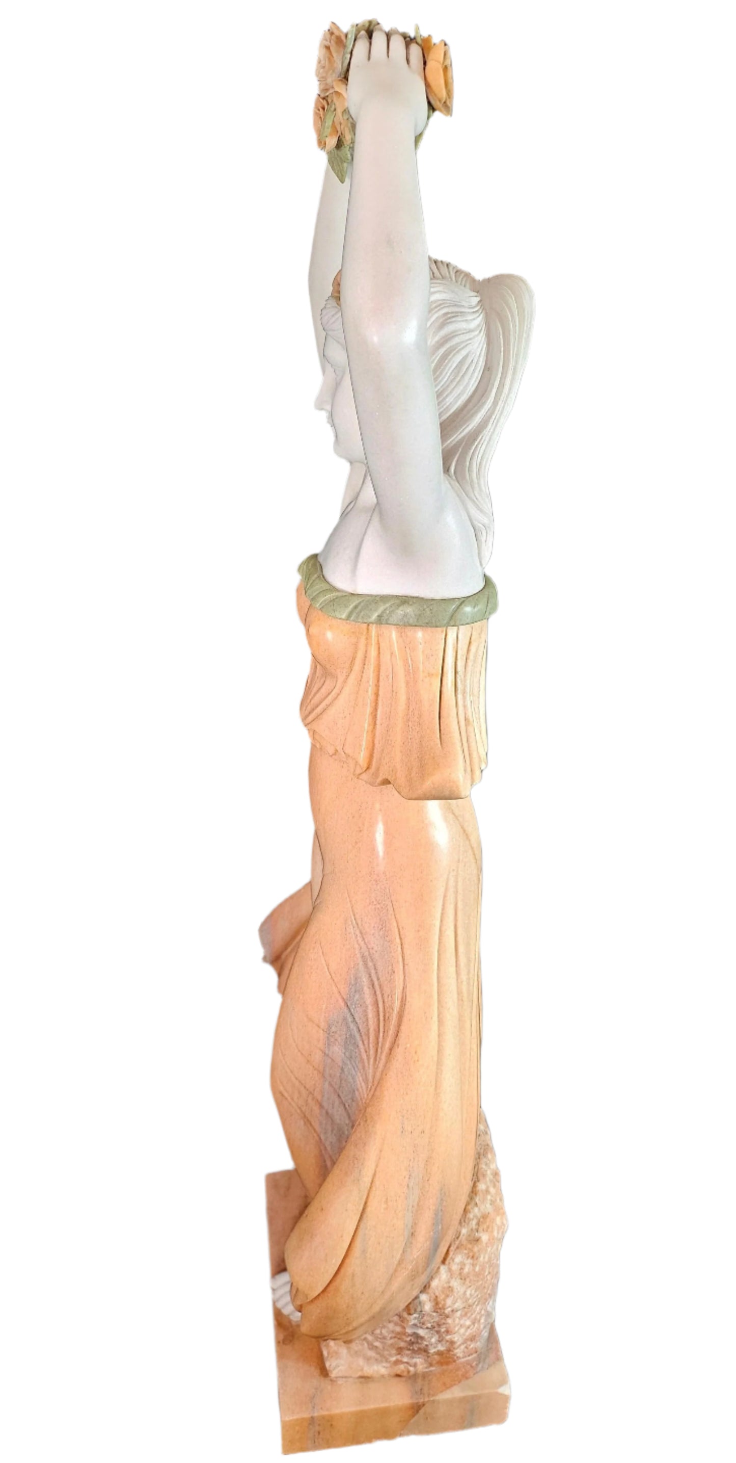 1970s Marble Woman Sculpture