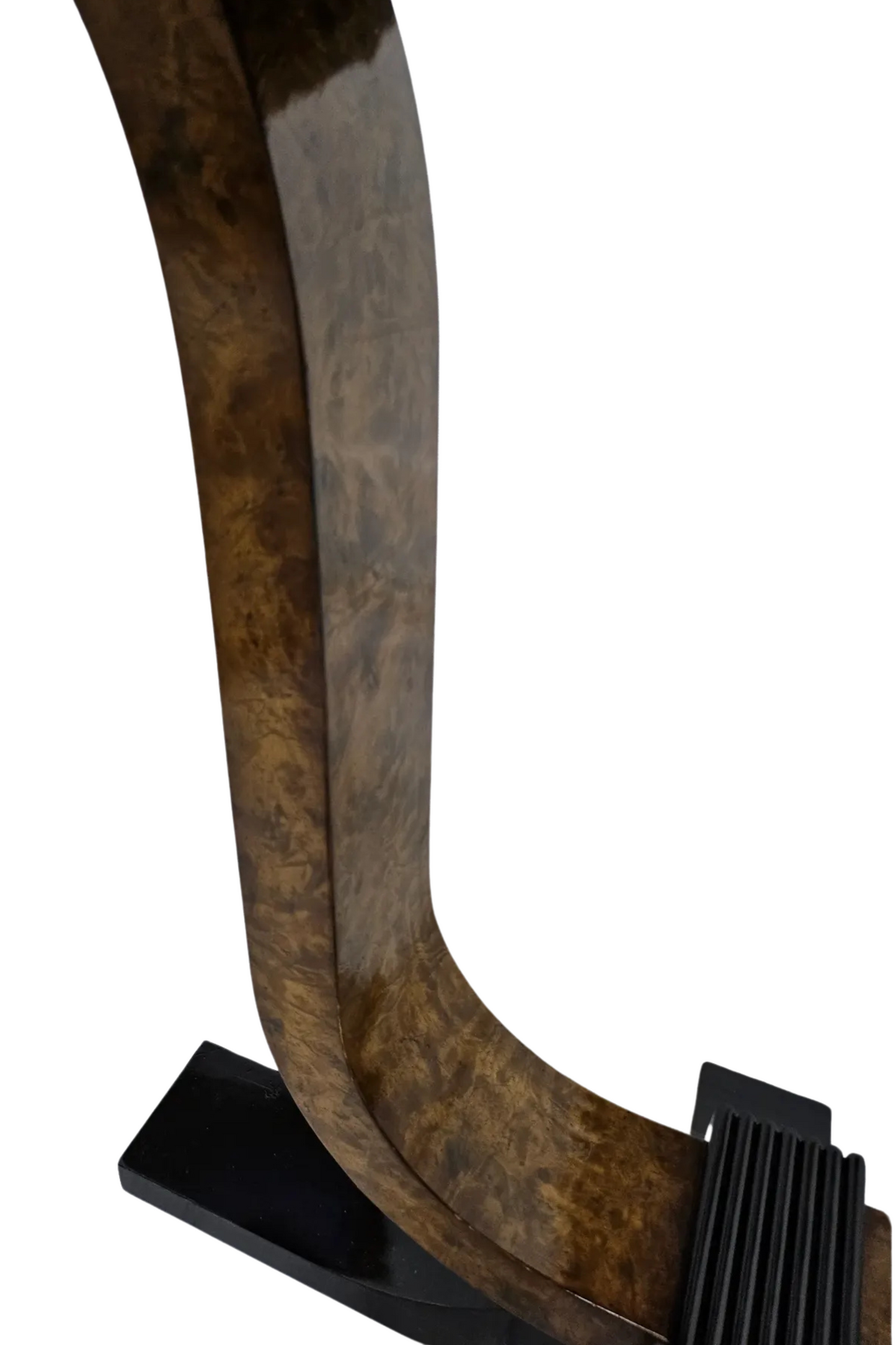 1980s Burl Wood Console Table