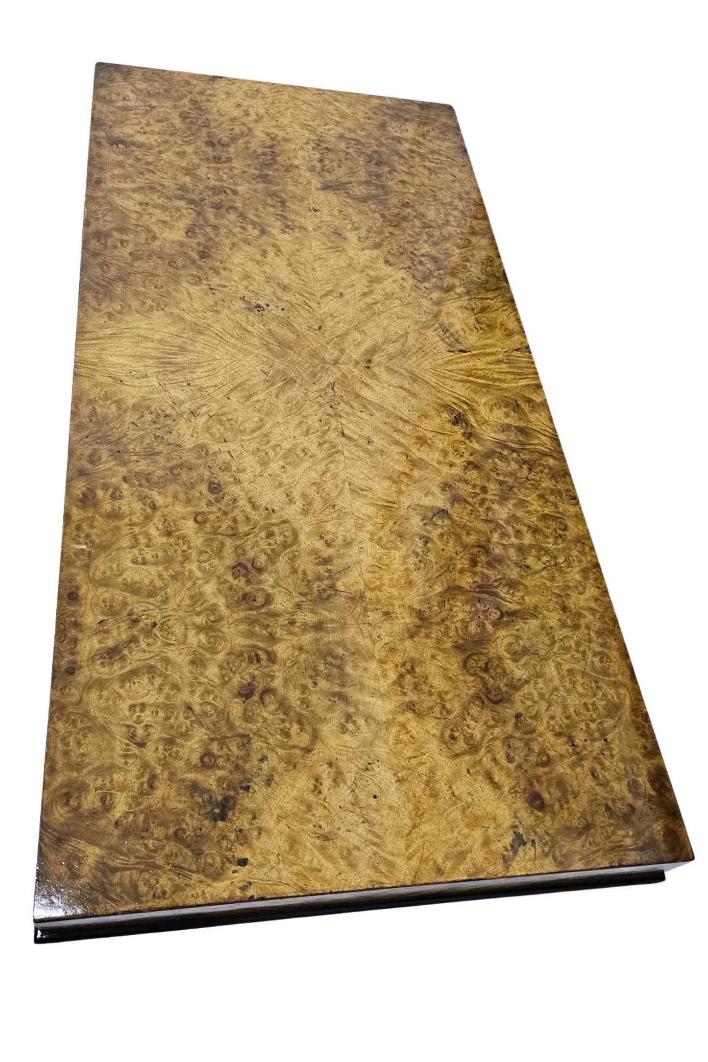 1980s Burl Wood Console Table