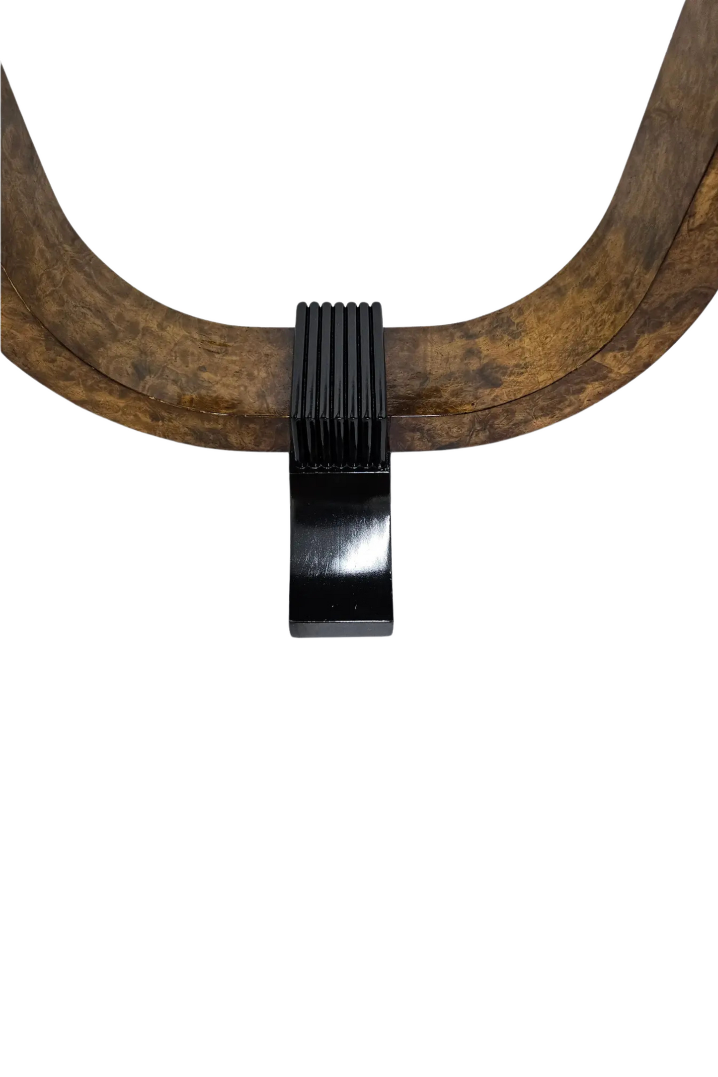 1980s Burl Wood Console Table