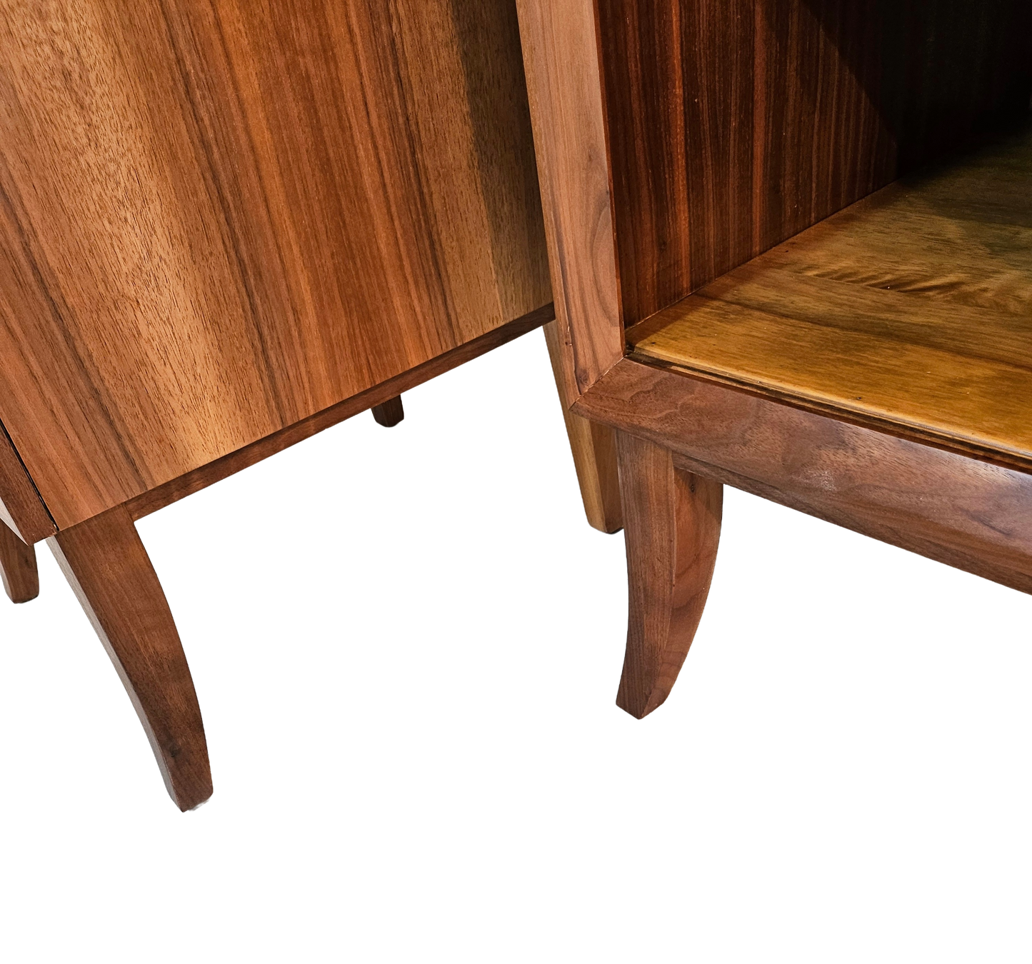 Pair of Mid-Century Walnut Nightstands | Vintage 1960s