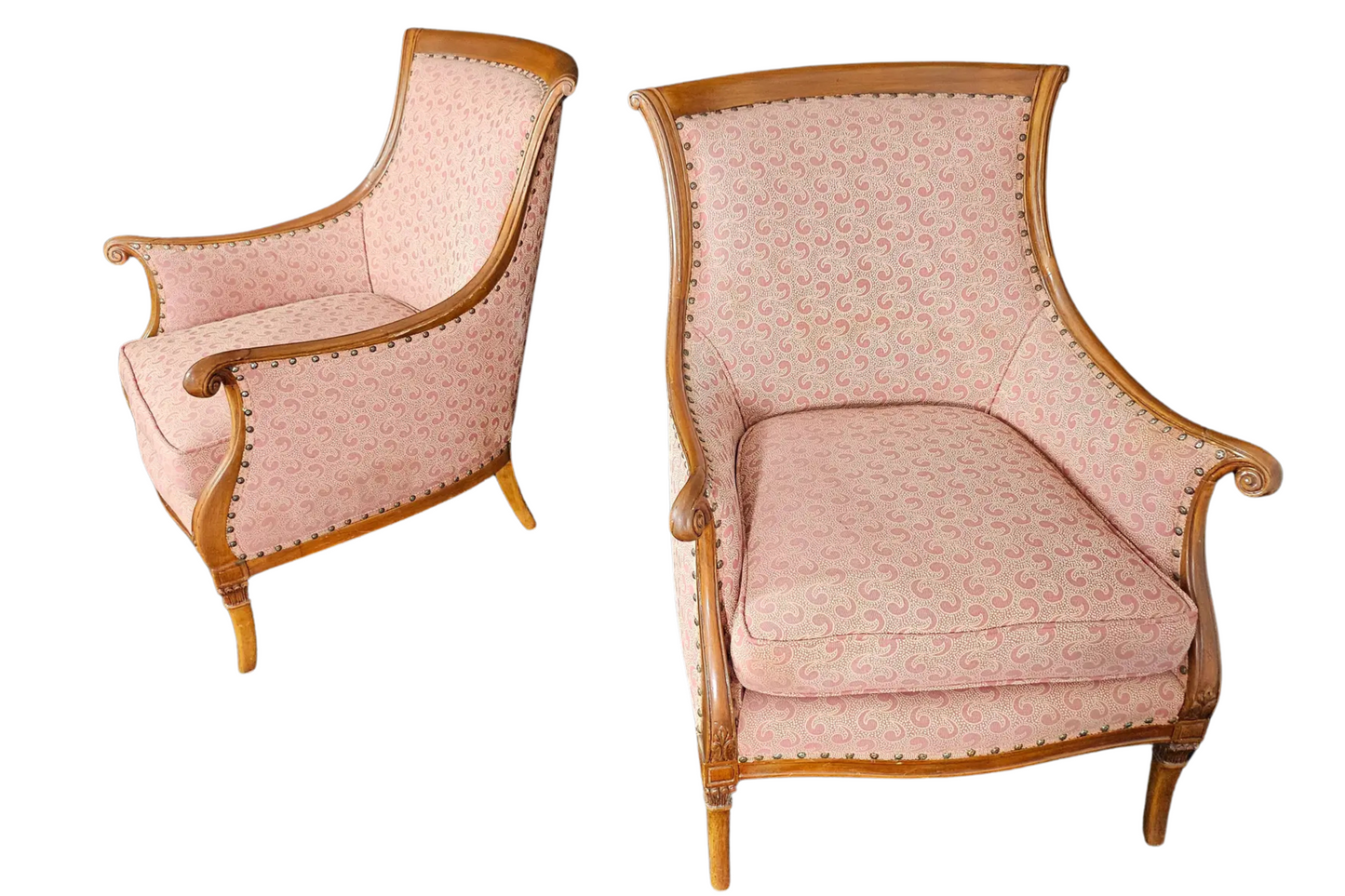 1970s Pair of Traditional Club Chairs