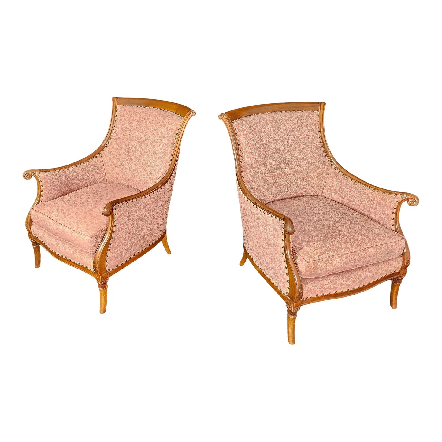 1970s Pair of Traditional Club Chairs