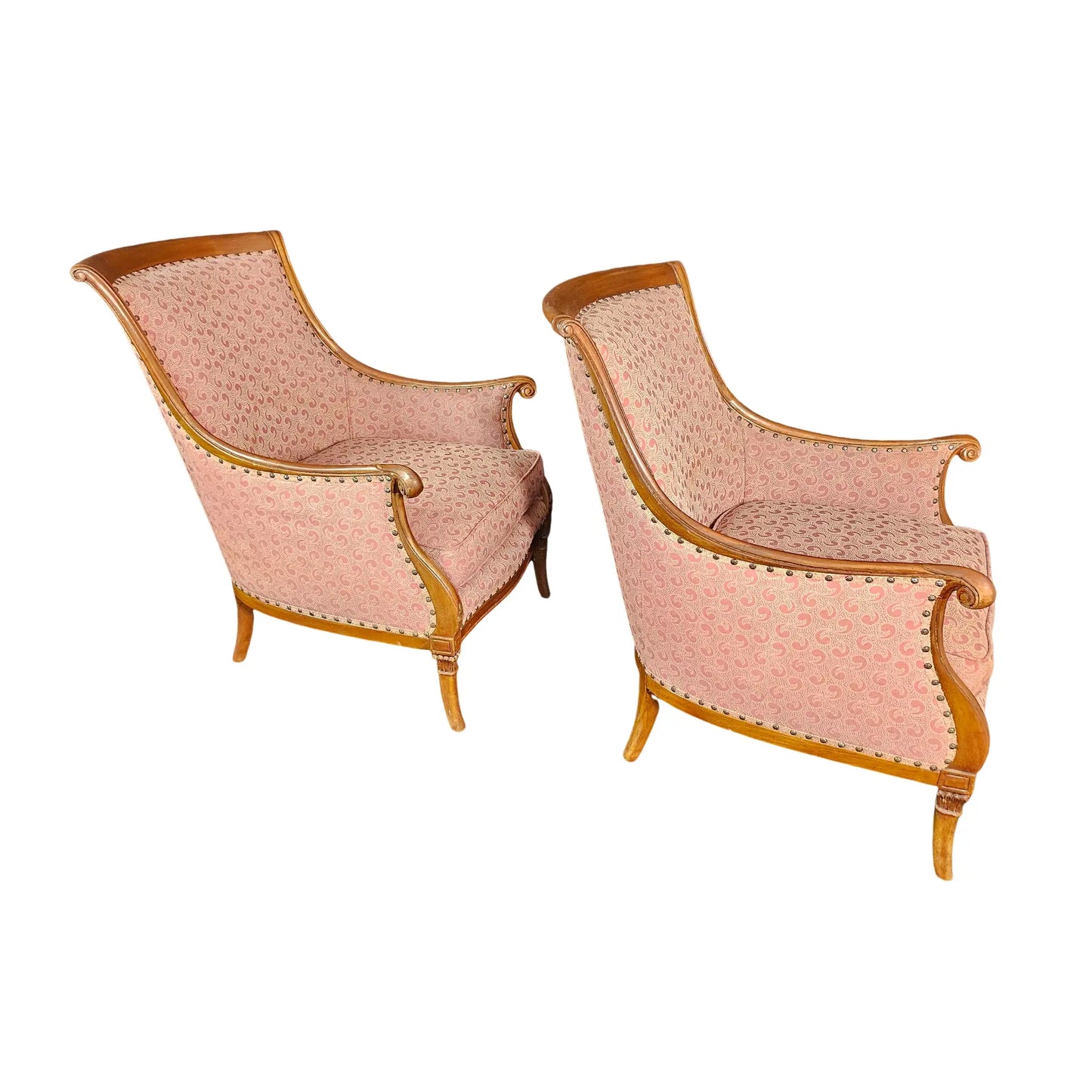 1970s Pair of Traditional Club Chairs
