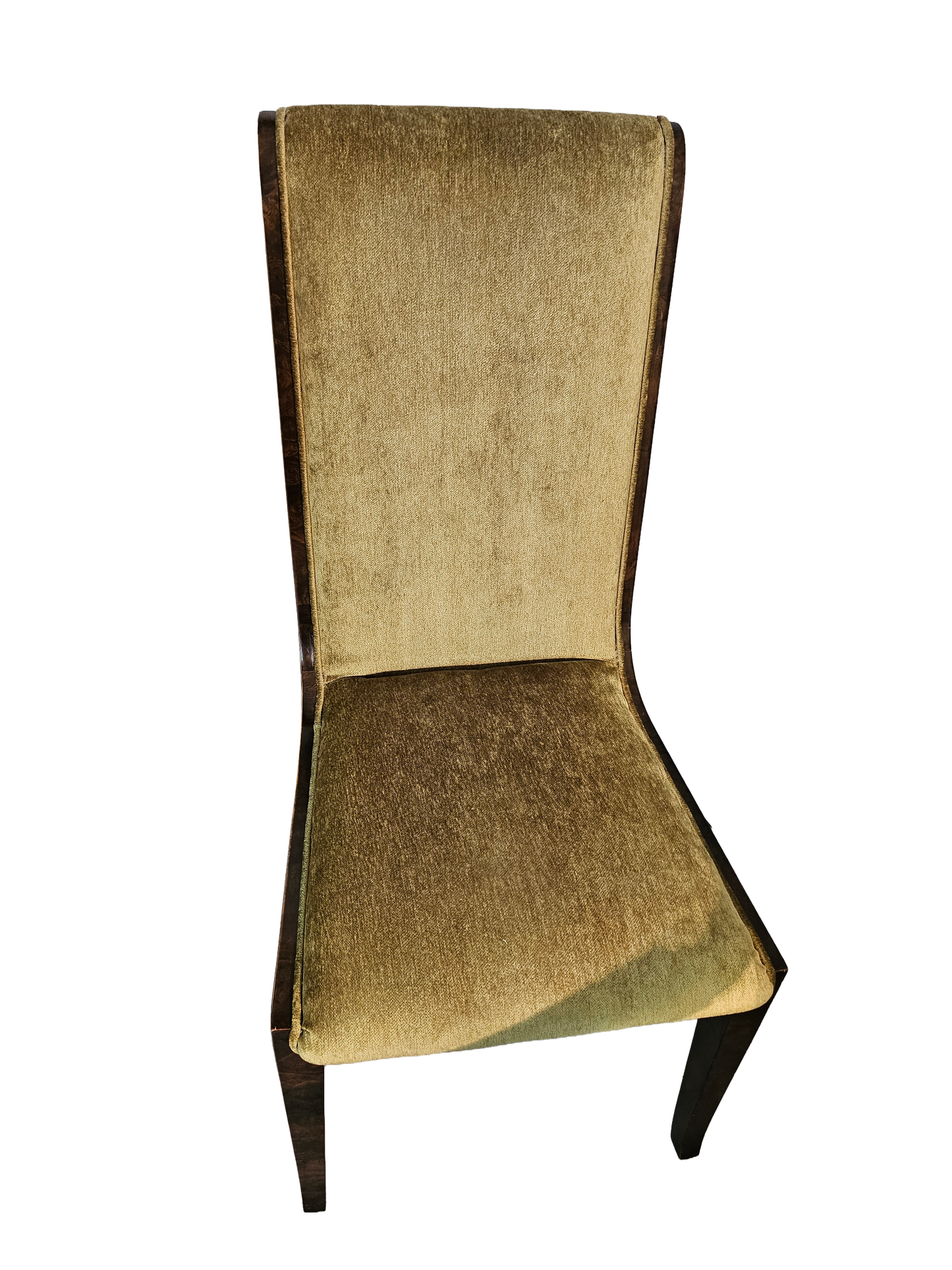 1970s Mastercraft Burl Wood Dining Chairs - Set of 6