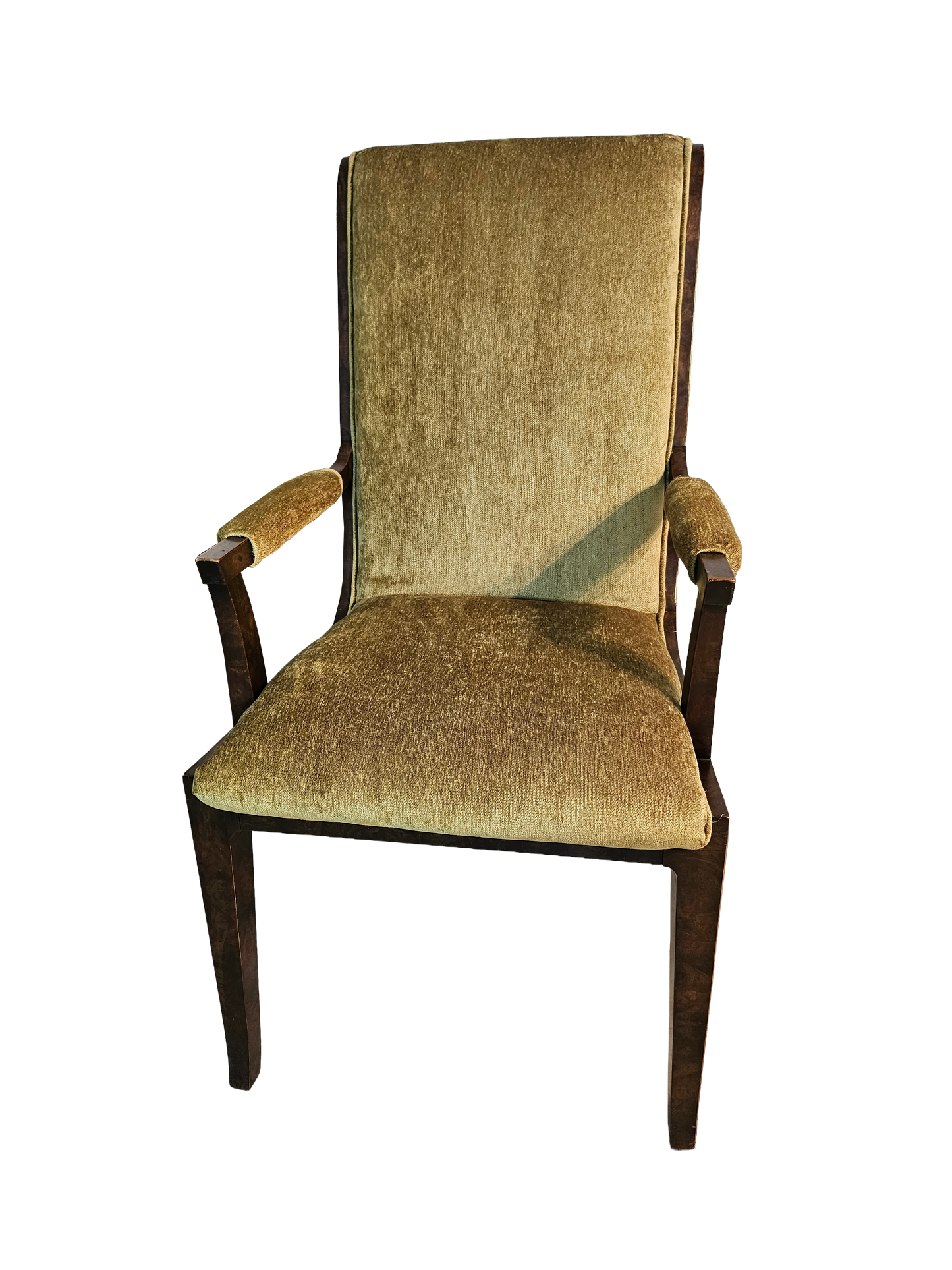 1970s Mastercraft Burl Wood Dining Chairs - Set of 6