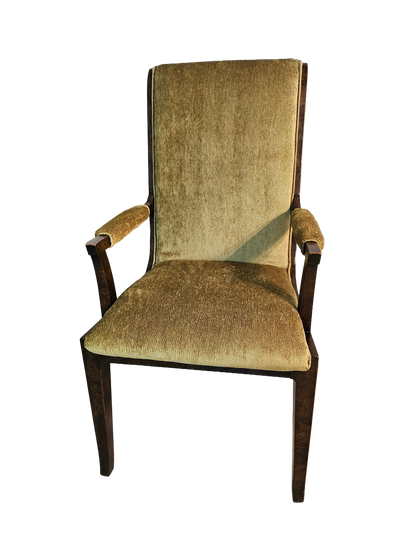 1970s Mastercraft Burl Wood Dining Chairs - Set of 6