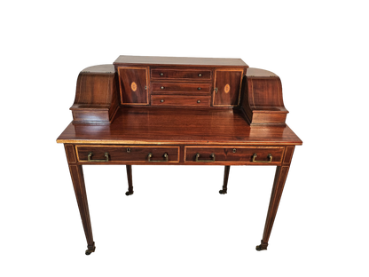 Carlton House Desk in Flame Mahogany | Circa 1920s