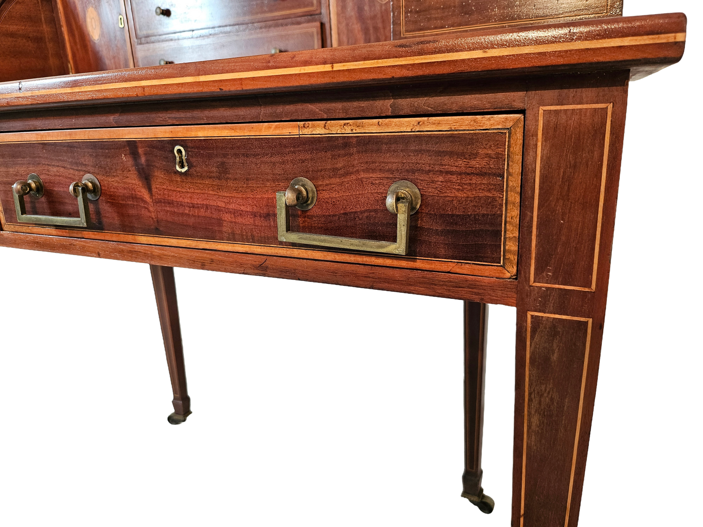 Carlton House Desk in Flame Mahogany | Circa 1920s