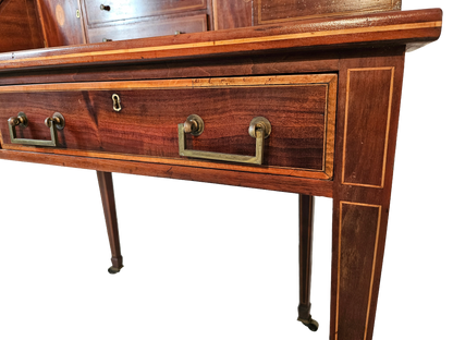 Carlton House Desk in Flame Mahogany | Circa 1920s