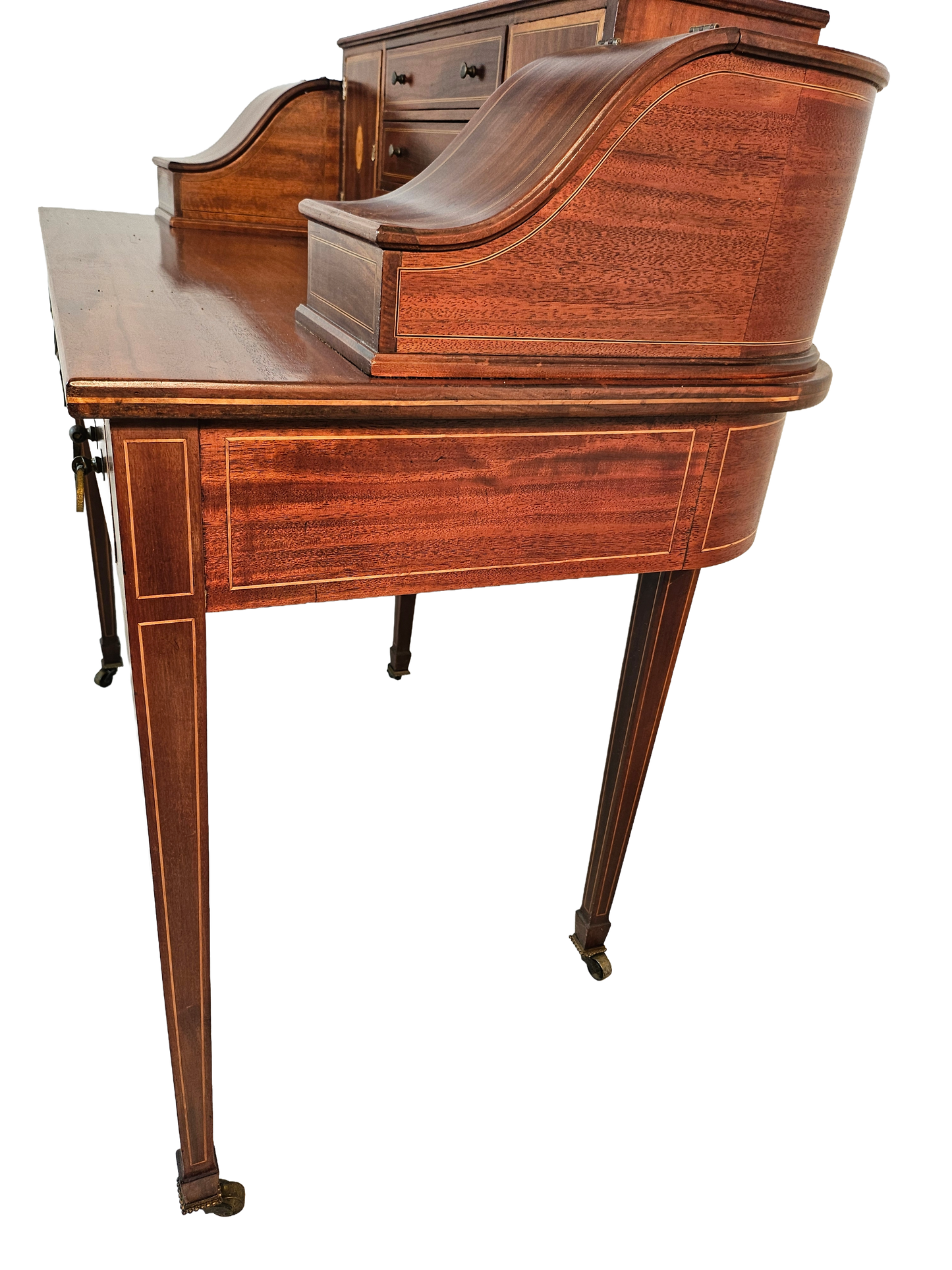 Carlton House Desk in Flame Mahogany | Circa 1920s