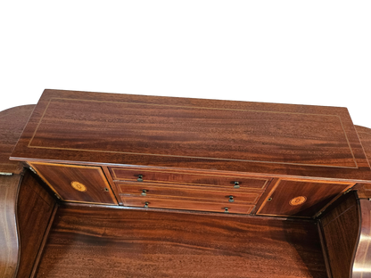 Carlton House Desk in Flame Mahogany | Circa 1920s