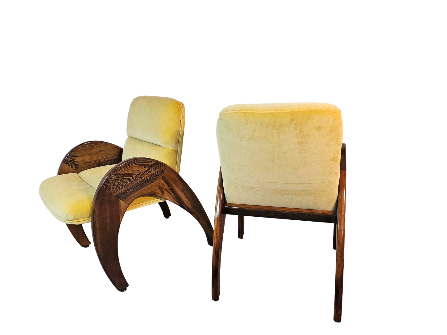 Pair of Yellow Lounge Chairs by Peter Muny | 1990s Modern Design