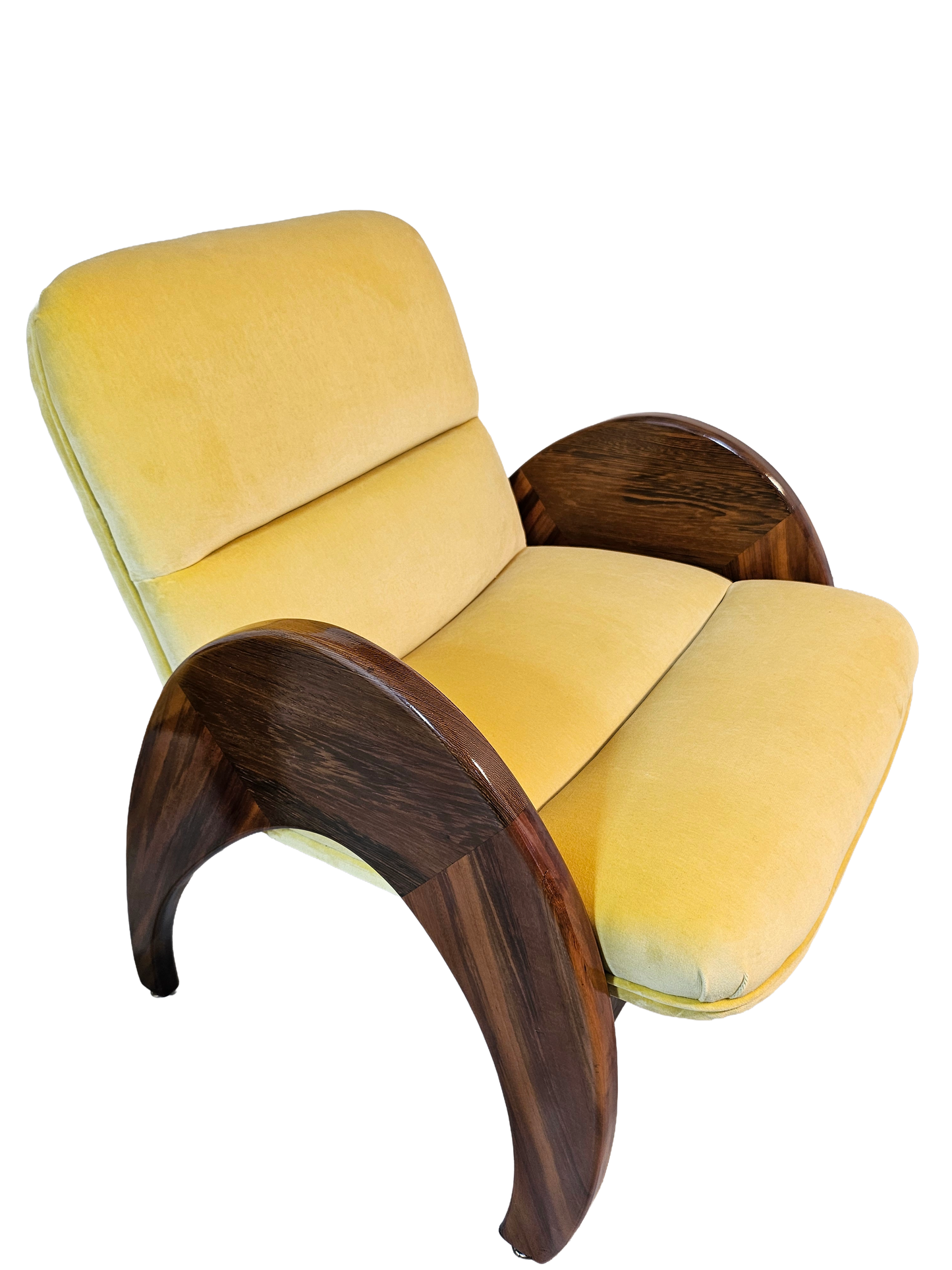 Pair of Yellow Lounge Chairs by Peter Muny | 1990s Modern Design