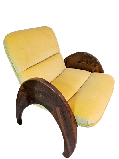 Pair of Yellow Lounge Chairs by Peter Muny | 1990s Modern Design