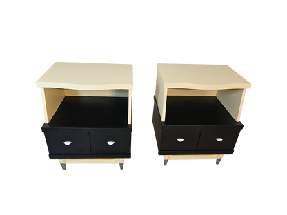 1970s Retro Style Night Stands, A Pair