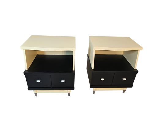 1970s Retro Style Night Stands, A Pair
