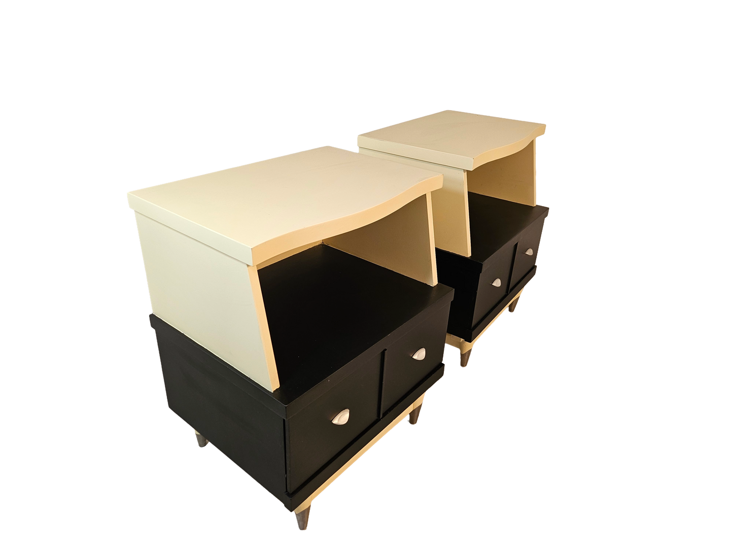 1970s Retro Style Night Stands, A Pair