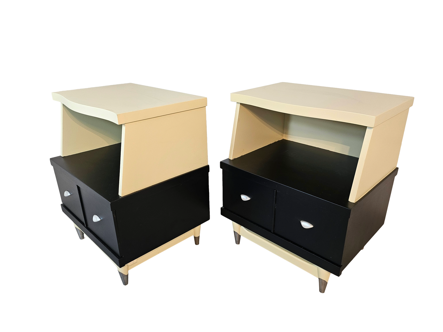 1970s Retro Style Night Stands, A Pair