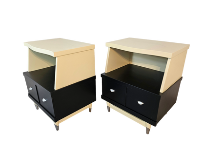 1970s Retro Style Night Stands, A Pair