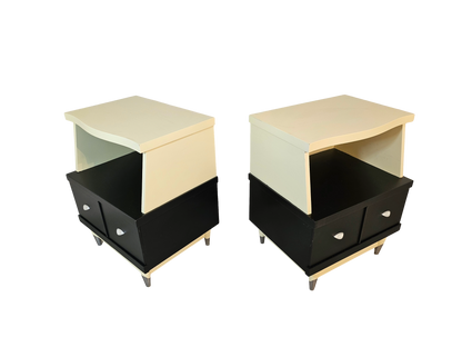 1970s Retro Style Night Stands, A Pair